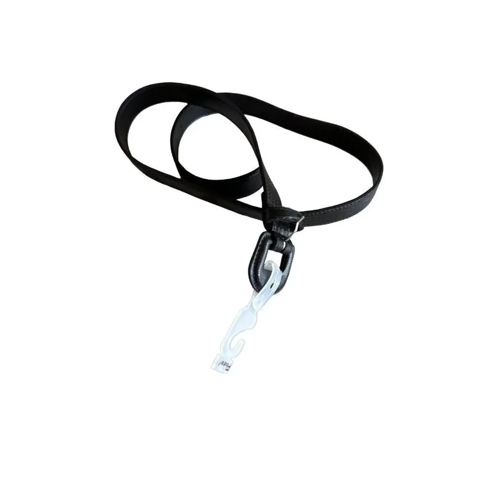 Accessories by Pearl Belt Black Croc Embossed‎ Leather Covered Buckle Slim Large